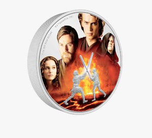 2022 $10 3oz STAR WARS BATTLE SCENES ANAKIN VS OBI-WAN 3OZ FINE SILVER COIN