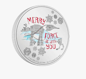 2022 1oz $2 STAR WARS SEASON'S GREETINGS FINE SILVER COIN
