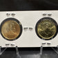 2022 CELEBRATING OSCAR PETERSON IN CARDBOARD 2X2 COLOURED/UNCOLOURED LOONIE (2 PACK)
