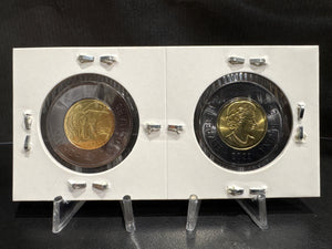 2022 RHODIUM PLATED IN CARDBOARD 2X2 TOONIE (2 PACK)
