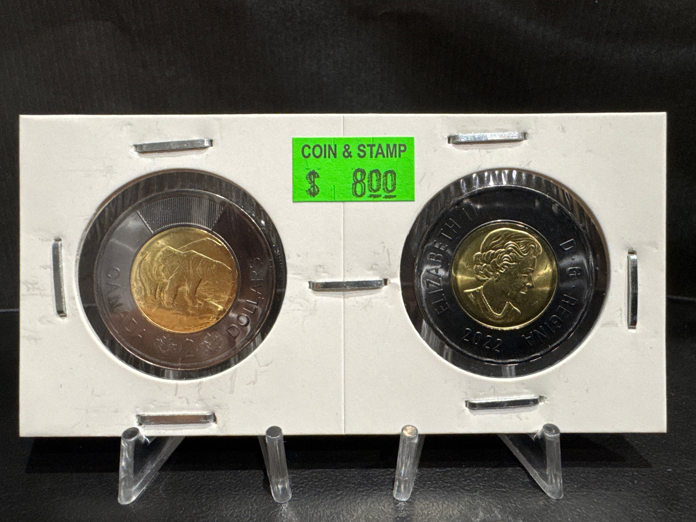 2022 RHODIUM PLATED IN CARDBOARD 2X2 TOONIE (2 PACK)