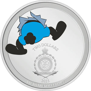 2023 1oz $2 DISNEY 100 YEARS OF WONDER - OSWALD THE LUCKY RABBIT FINE SILVER COIN