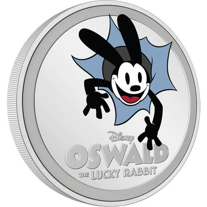 2023 1oz $2 DISNEY 100 YEARS OF WONDER - OSWALD THE LUCKY RABBIT FINE SILVER COIN