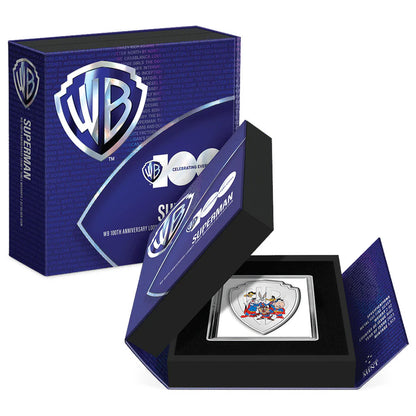 2023 2oz $5 WB 100TH ANNIVERSARY SUPERMAN LOONEY TUNES MASHUPS SILVER COIN