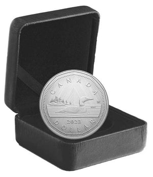 2023 1oz $1 TRIBUTE : W MINT MARK - LOON FINE SILVER COIN