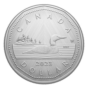 2023 1oz $1 TRIBUTE : W MINT MARK - LOON FINE SILVER COIN