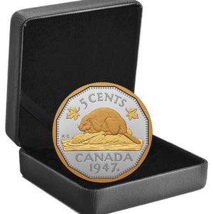 2023 5-CENT 1947 MAPLE LEAF MARK FINE SILVER COIN