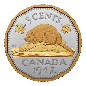 2023 5-CENT 1947 MAPLE LEAF MARK FINE SILVER COIN
