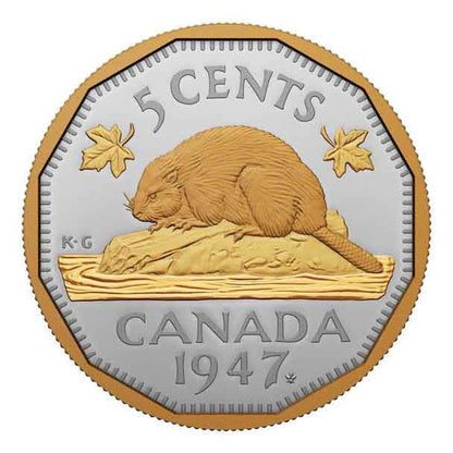 2023 5-CENT 1947 MAPLE LEAF MARK FINE SILVER COIN