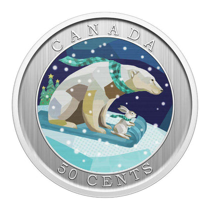 2023 50-CENT LENTICULAR COIN HOLIDAY SLEDDING