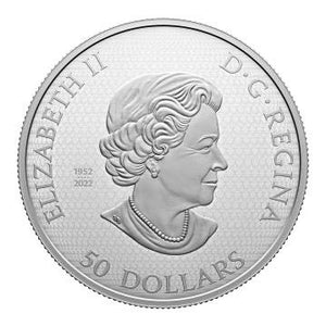 2023 5oz $50 THE MONARCH AND THE BLOOM SPINNING FINE SILVER COIN