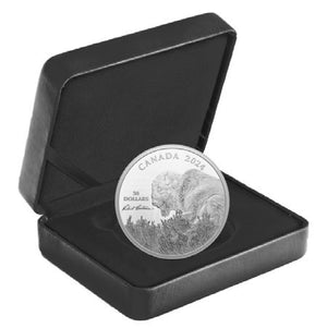 2024 2oz $30 WEATHER WATCH - BISON, BY ROBERT BATEMAN FINE SILVER COIN
