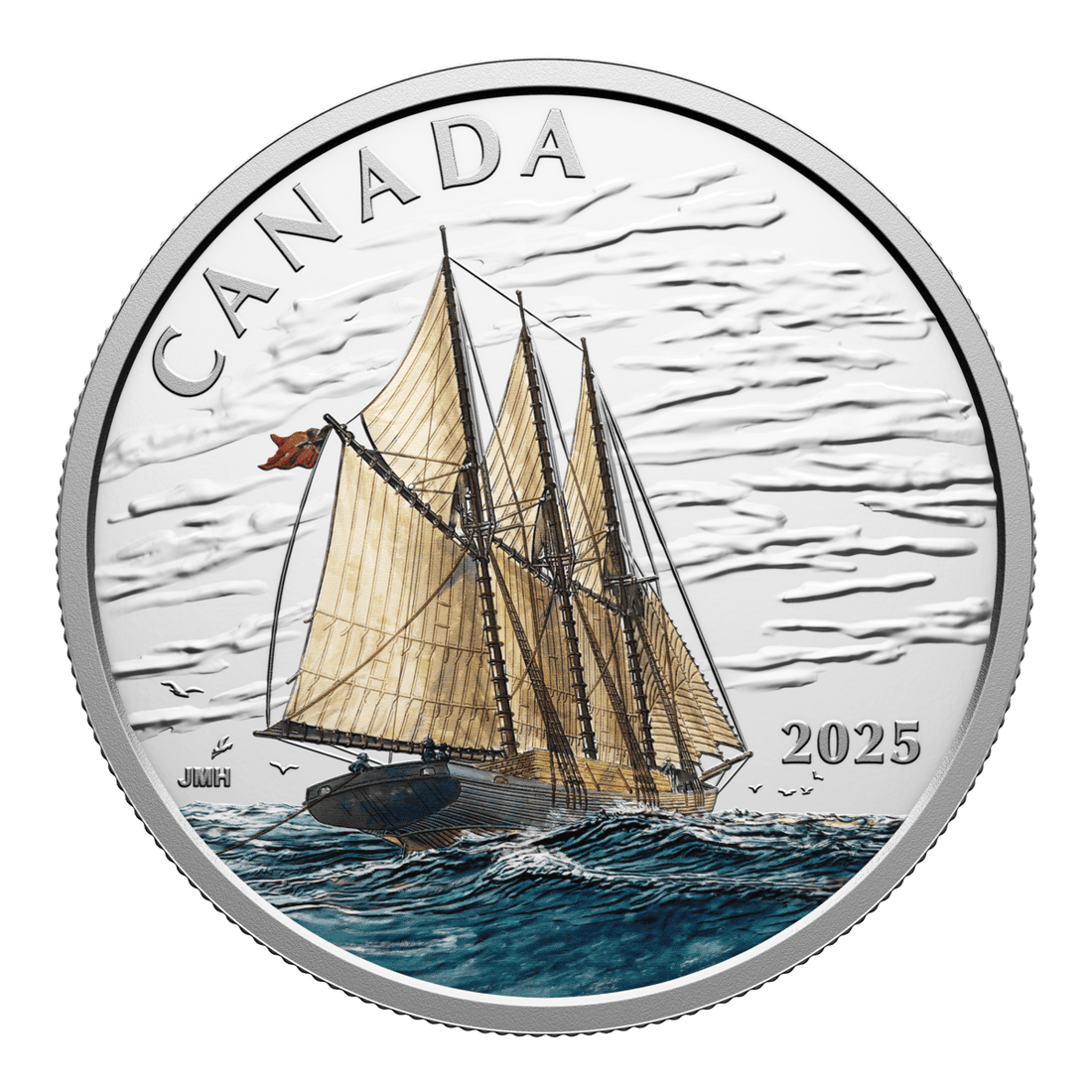 2025 $15 TALL SHIPS: THREE-MASTED SCHOONER FINE SILVER COIN