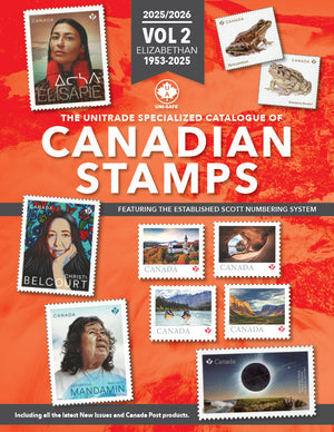2025/2026 VOL 1 & 2 CLASSICS (1851-2025) "THE UNITRADE SPECIALIZED CATALOGUE OF CANADIAN STAMPS"