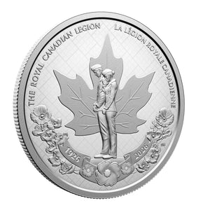2026 $1 PROOF DOLLAR 100TH ANNIVERSARY OF THE ROYAL CANADIAN LEGION FINE SILVER COIN