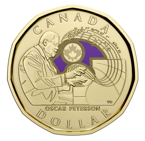 2022 $1 CELEBRATING OSCAR PETERSON COLOURIZED  SPECIAL WRAP ROLL