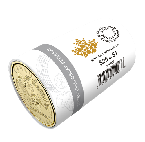 2022 2-DOLLAR CELEBRATING OSCAR PETERSON UNCOLOURIZED SPECIAL WRAP ROLL