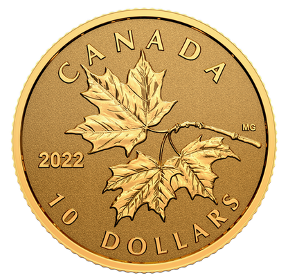 E-TRANSFER ONLY - 2022 $10 EVERLASTING MAPLE LEAF (1.58g)