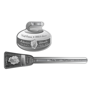 2022 1oz $1 HERITAGE SPORTS SERIES: CURLING FINE SILVER 2-COIN SET