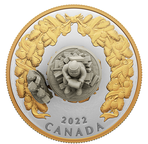 2022 5oz $50 HOLIDAY GIFTS FINE SILVER COIN