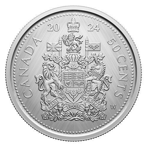 2024 50-CENT PURE SILVER COIN - TRIBUTE: W MINT MARK - COAT OF ARMS