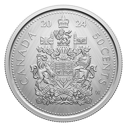 2024 50-CENT PURE SILVER COIN - TRIBUTE: W MINT MARK - COAT OF ARMS