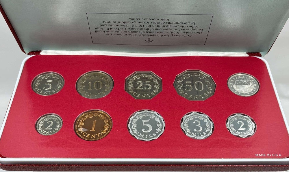 1979 COINAGE OF THE REPUBPLIC OF MALTA (10 COIN PROOF SET)