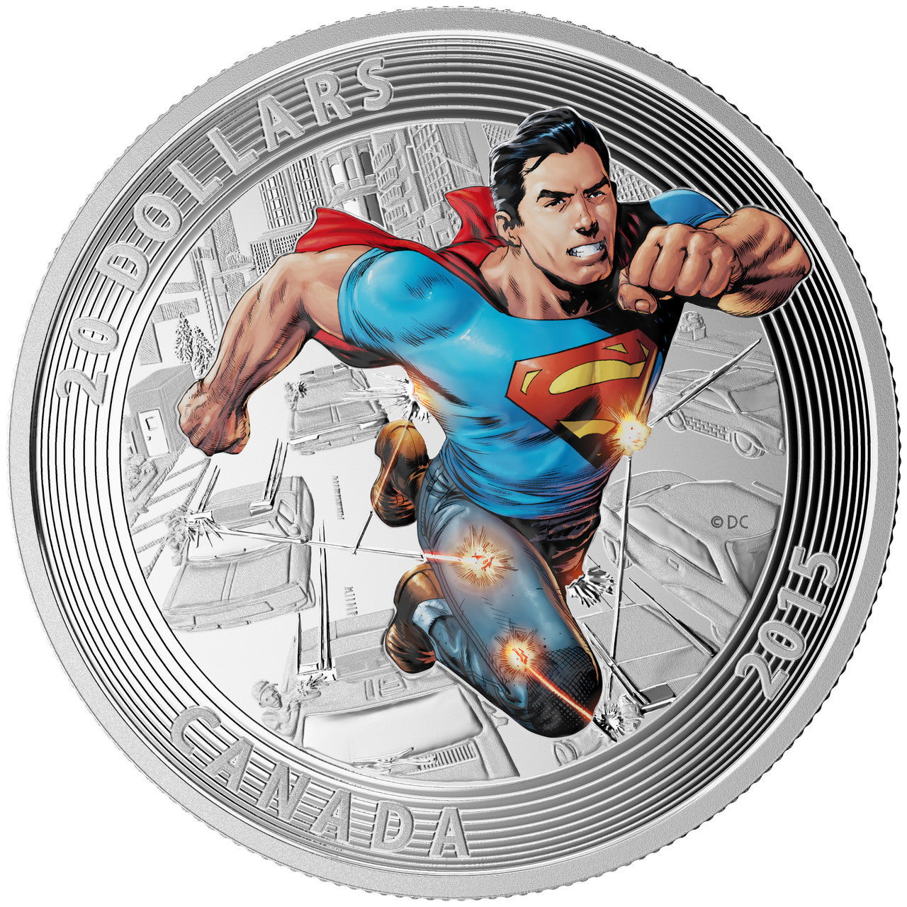 2015 1oz $20 ICONIC SUPERMAN COMIC BOOK COVERS - ACTION COMICS #1 FINE SILVER COIN (2011)