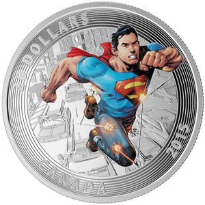 2015 1oz $20 ICONIC SUPERMAN COMIC BOOK COVERS - ACTION COMICS #1 FINE SILVER COIN (2011)