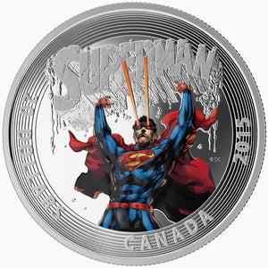 2015 1oz $20 ICONIC SUPERMAN - COMIC BOOK COVERS - SUPERMAN #28 (2014) FINE SILVER COIN