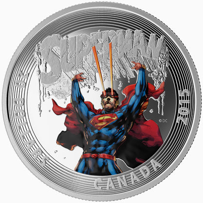 2015 1oz $20 ICONIC SUPERMAN - COMIC BOOK COVERS - SUPERMAN #28 (2014) FINE SILVER COIN