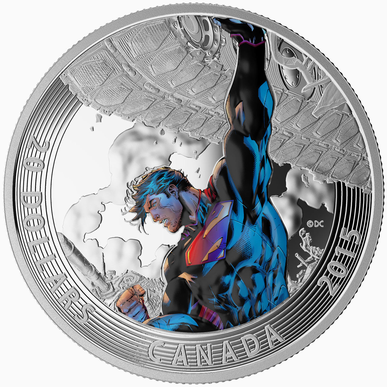 2015 1oz $20 ICONIC SUPERMAN COMIC BOOK COVERS  SUPERMAN UNCHAINED #2 (2013) FINE SILVER COIN