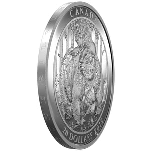2015 1oz $20 GRIZZLY BEAR: TOGETHERNESS FINE SILVER COIN