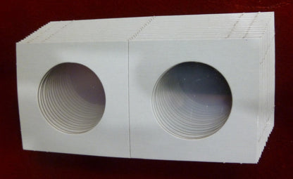 CARDBOARD 2x2 COIN HOLDER - 20 PACK - LARGE CENT HALF DOLLAR LOONIE TOONIE SIZE