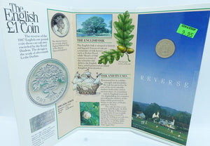 1987 1 POUND - BRILLIANT UNCIRCULATED COIN - THE ENGLISH OAK