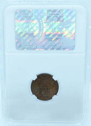 1935 1 CENT CANADA – MS 63 – GRADED (347-007)