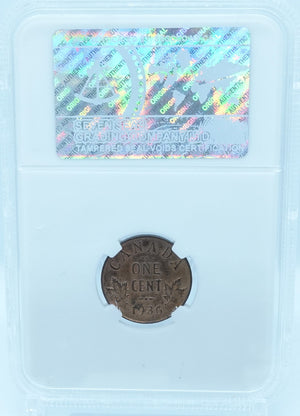 1936 1 CENT CANADA – MS 64 – GRADED (347-008)
