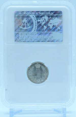 1909 10 CENT CANADA VICTORIAN LEAVES – MS 64 - GRADED