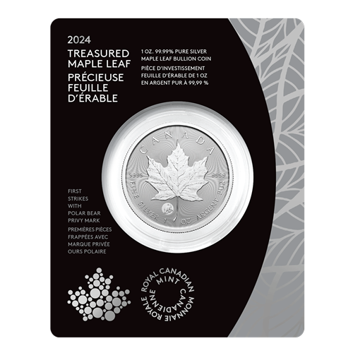 E-TRANSFER ONLY - 2024 1oz $5 TREASURED MAPLE LEAF (PREMIUM BULLION)