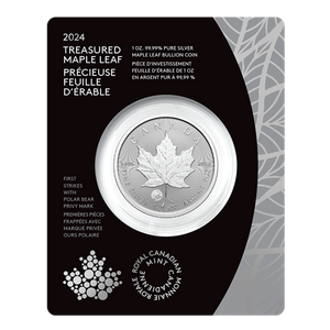 E-TRANSFER ONLY - 2024 1oz $5 TREASURED MAPLE LEAF (PREMIUM BULLION)