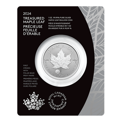 E-TRANSFER ONLY - 2024 1oz $5 TREASURED MAPLE LEAF (PREMIUM BULLION)