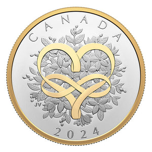 2024 1oz $20 PURE SILVER CELEBRATE LOVE COIN