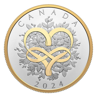 2024 1oz $20 PURE SILVER CELEBRATE LOVE COIN
