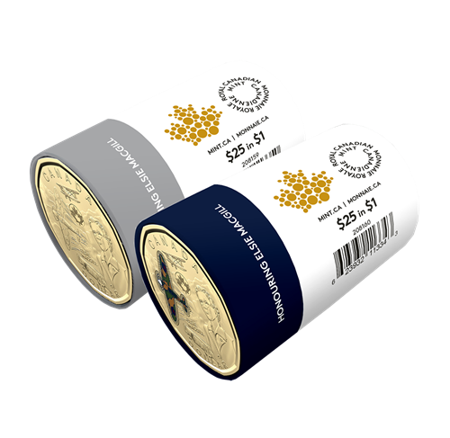 2023 1-DOLLAR HONOURING ELSIE MACGILL COLOURIZE/NON-COLORIZED SPECIAL 2-ROLL SET