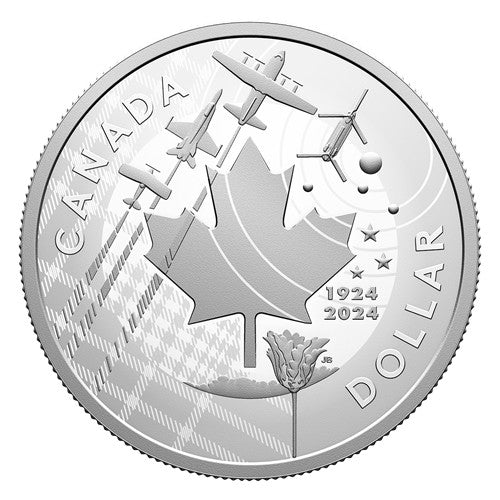 2024 100TH ANNIVERSARY OF THE ROYAL CANADIAN AIR FORCE FINE SILVER PROOF DOLLAR