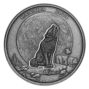 2024 2oz $30 THE HOWLING WOLF - 3D LIFTED FINE SILVER COIN