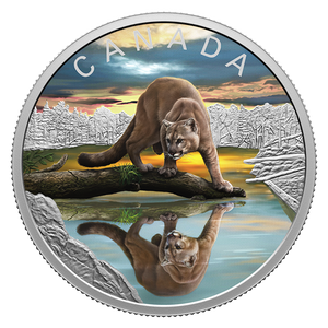 2024 1oz $20 WILDLIFE REFLECTIONS: COUGAR FINE SILVER COIN