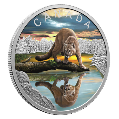 2024 1oz $20 WILDLIFE REFLECTIONS: COUGAR FINE SILVER COIN