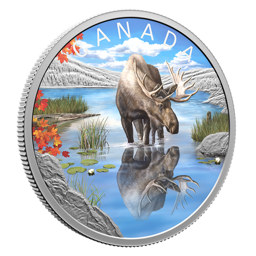 2024 1oz $20 WILDLIFE REFLECTIONS: MOOSE FINE SILVER COIN