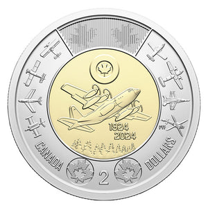 2024 $2 100TH ANNIVERSARY OF THE ROYAL CANADIAN AIR FORCE NON-COLOURIZED SPECIAL WRAP ROLL